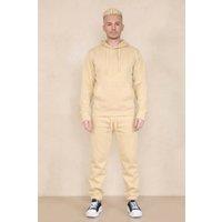 AARHON Men's Mens Oversized Pullover Hoodie & Cuffed Joggers Set in Beige | Size: XL