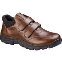 Pegasus Men's Leather Boots Water Resistant Touch Fasten Wide G Fit in Brown | Size: 13