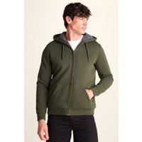 TOG24 Men's 'Ramsey' Supersoft Sherpa Lined Zip Hoodie in Khaki | Size: 4XL
