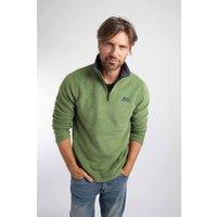 Weird Fish Men's Newark 1/4 Zip Grid Fleece in Light Green | Size: Large