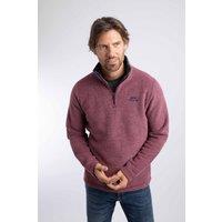 Weird Fish Men's Newark 1/4 Zip Grid Fleece in Raspberry | Size: 2XL