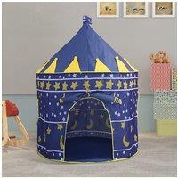 H&O Direct Starry Moon Round Children's Game House Family Toys in Blue