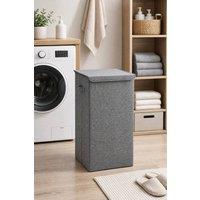 Garden Sanctuary Foldable Home Laundry Baskets Laundry Hamper with Lid Grey