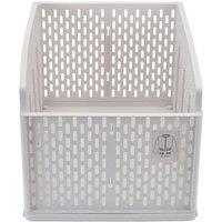 Garden Sanctuary Plastic Stackable Clothes Storage Basket Drawer Organizer in Off-White