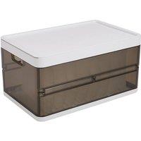 Garden Sanctuary Folding Clothes Organiser Wardrobe Drawer Storage Box with Dividers in Brown