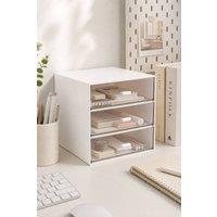 Garden Sanctuary White Plastic 3-Drawer Desk Organizer