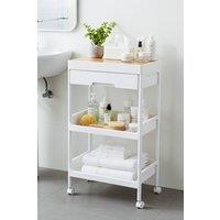 Garden Sanctuary 3-Tier Storage Trolley with Drawer in White