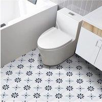 Living and Home 10Pcs Self Adhesive Floral Pattern PVC Wall & Floor Tile Stickers for Bathroom Kitchen Living Room Bedroom, 20 x 20cm(0.4)