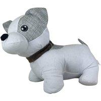 Four Candle Decorative Dog Doorstop 20cm Heavyweight in White
