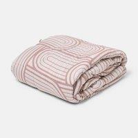 OHS Arches Print 8kg Weighted Blanket Sensory Sleep Therapy Quilted Throw in Dusty Pink | Size: 150 cm 200 cm