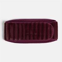 OHS Ribbed Fleece Hot Water Bottle Belt Adjustable Heating Wrap in Burgundy