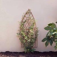 Primrose Arched Natural Willow Garden Trellis Panel 180cm x 60cm in Brown | Size: 180 cm x 60 cm