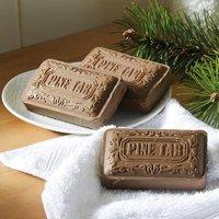 Coopers of Stortford Pine Tar Soap, 2 Pack of 3, L8.5cm x W5cm x D3cm in Brown