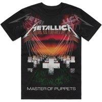 Rock Off officially Licensed Products Metallica Master Of Puppets Jumbo Print T-Shirt in Black | Size: XL