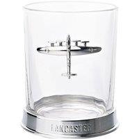 Harvey Makin RAF Glass & Metal Whiskey Tumbler - Lancaster in Clear