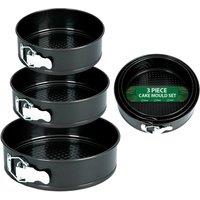 PAWNORA SET OF 3 ROUND CAKE TIN SET in Black