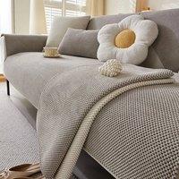 NESTLUNE 90x160cm Seater Sofa Cover Couch Slipcover Non-slip in Grey | Size: 145 cm x 90 cm