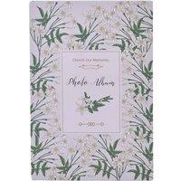 NESTLUNE Grass Green Photo Album Holds 300 Photos Photography Storage in White | Size: 100 cm x 15 cm