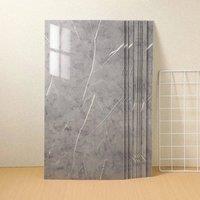 PAWNORA 10PCS Grey Marble PVC Cladding Wall Panels