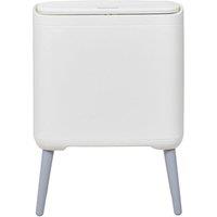 PAWNORA 15L with Foot Trash Can with Lid Press Dustbin in White