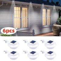 PAWNORA 6x LED Solar Powered Gutter Lights in White