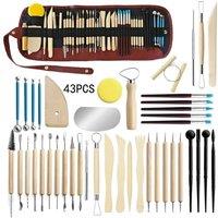 FLAVORA 43Pc Clay Sculpting Tools Kit | Size: 10000mm x 520mm