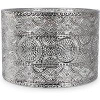 Emitto Ceiling Light Shade Moroccan Style Chrome Pendant Shade Lamp Decor in Silver