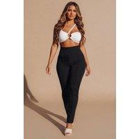 Femme Luxe Women's Ring Detail Strappy Bralette in White | Size: 6