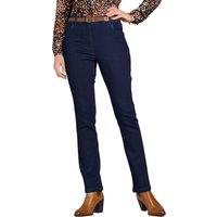 Amber Women's Super Stretch Pull On Slim Fit Jeans in Dark Blue | Size: 16XS