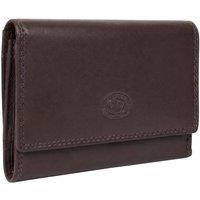 Woodland Leathers Women's Real Leather RFID Purse in Dark Brown