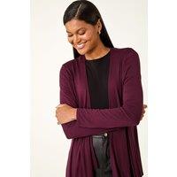 Roman Women's Waterfall Stretch Cardigan in Burgundy | Size: 10