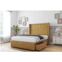 Sloomy Rutherford Plush Divan Bed Set 4 Drawers With 26 Strutted Headboard & 12 Matching Footboard in Grey | Size: Super King
