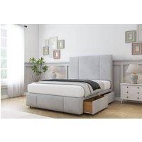 Sloomy Lancaster Plush Divan Bed Set No Drawers With 26 Strutted Headboard in Emerald | Size: Single