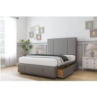 Sloomy Lancaster Naples Divan Bed Set 2 Drawers Foot-End With 26 Strutted Headboard in Black | Size: Small Double