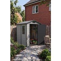 Living and Home 4x6 FT Outdoor Garden Plastic Storage Shed in Grey