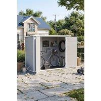 Living and Home 7X4 FT Outdoor Bicycle Storage Shed in Grey