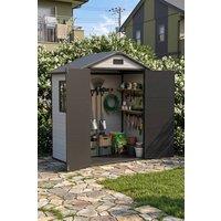 Living and Home 6 x 4 FT Garden Plastic Storage Shed in Grey