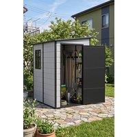 Living and Home 5x4 FT Pent Roof Garden Plastic Storage Shed in Grey