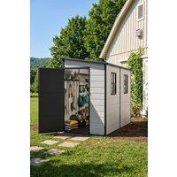 Living and Home 8 x 4FT Outdoor Garden Pent Roof Tool Storage Shed in Grey