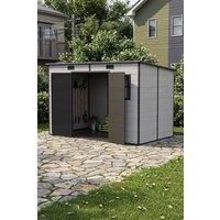 Living and Home 10 x 6FT Outdoor Garden Pent Roof Tool Storage Shed in Grey