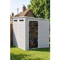 Living and Home 6x6 FT Pent Roof Garden Storage Shed in Grey