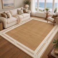 Livabliss Fifth Avenue Gilded Border Rug in Beige | Size: 153 cm x 220 cm