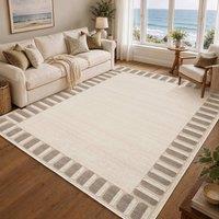 Livabliss Fifth Avenue Deco Border Rug in Brown | Size: 200 cm x 275 cm