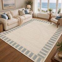 Livabliss Fifth Avenue Deco Border Rug in Blue | Size: 200 cm x 275 cm