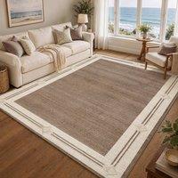 Livabliss Fifth Avenue Gilded Border Rug in Brown | Size: 153 cm x 220 cm