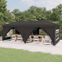 Berkfield Home Folding Party Tent with Sidewalls Anthracite 3x6 m in Black