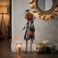 Garden Greatness 3ft Standing Haunted Skeleton Pumpkin Figure | Size: 1 Pack