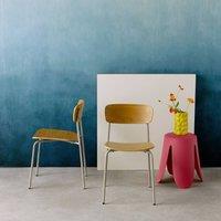 sweeek Vintage metal & plywood chair (set of 2) in Beige