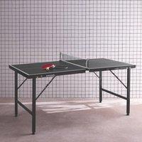 sweeek Indoor mini table tennis table with 2 bats & 3 balls in Black