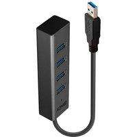 Lindy 4 Port Usb 3.0 Hub in Black